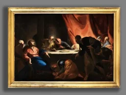 Pamono Andrea Pozzo, Christ in the House of Simon the Pharisee, Oil on Canvas, 17th Century, Framed> Old Masters