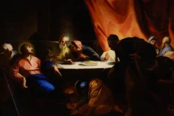 Pamono Andrea Pozzo, Christ in the House of Simon the Pharisee, Oil on Canvas, 17th Century, Framed> Old Masters