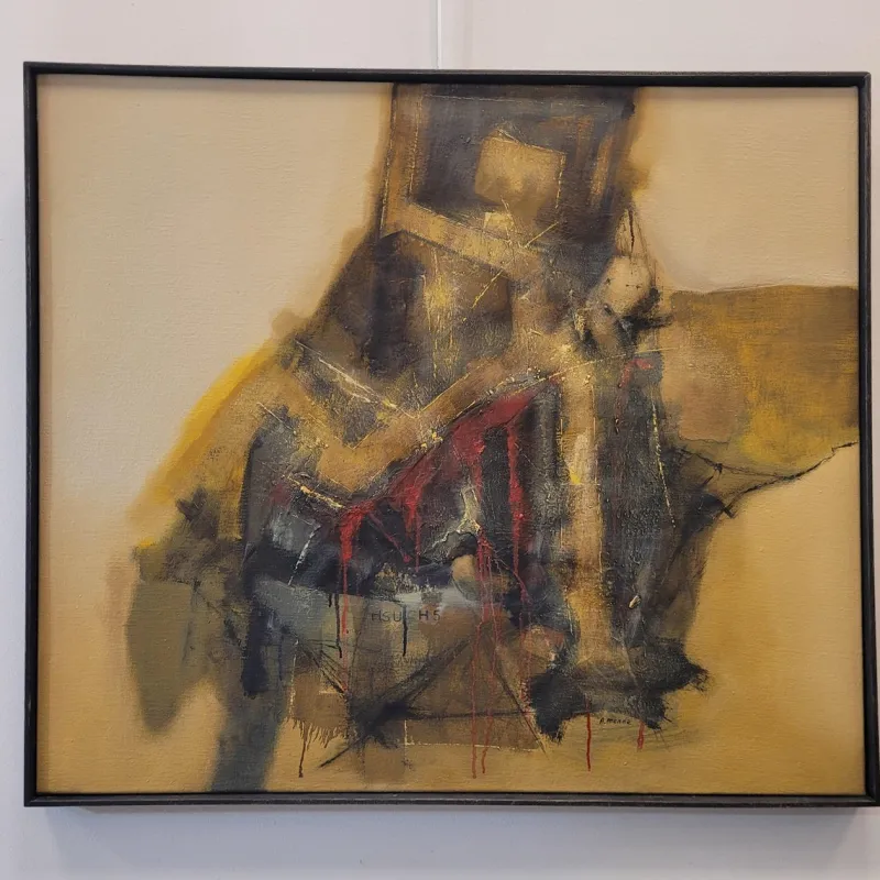 Clearance Pamono Andrés Mende, H5 Abstract Informalist Artwork, 2017, Oil on Canvas