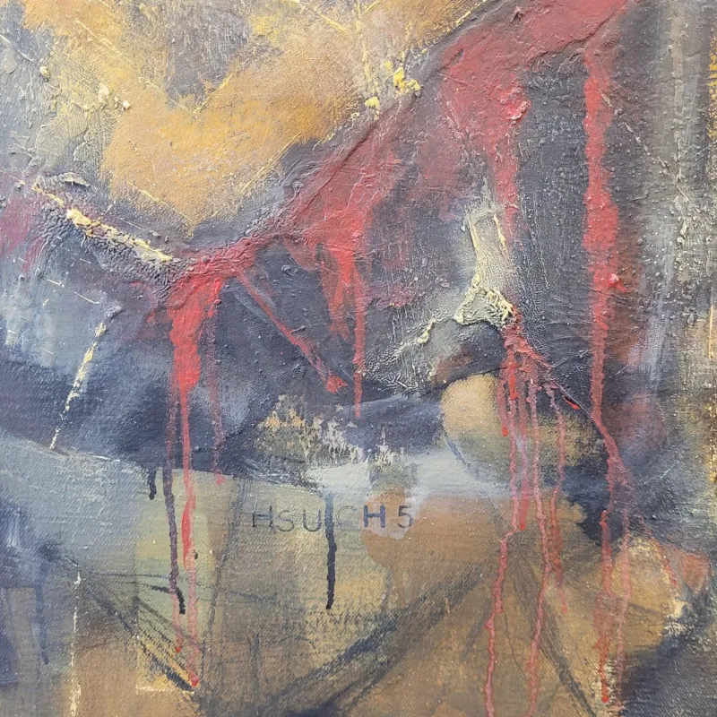 Clearance Pamono Andrés Mende, H5 Abstract Informalist Artwork, 2017, Oil on Canvas