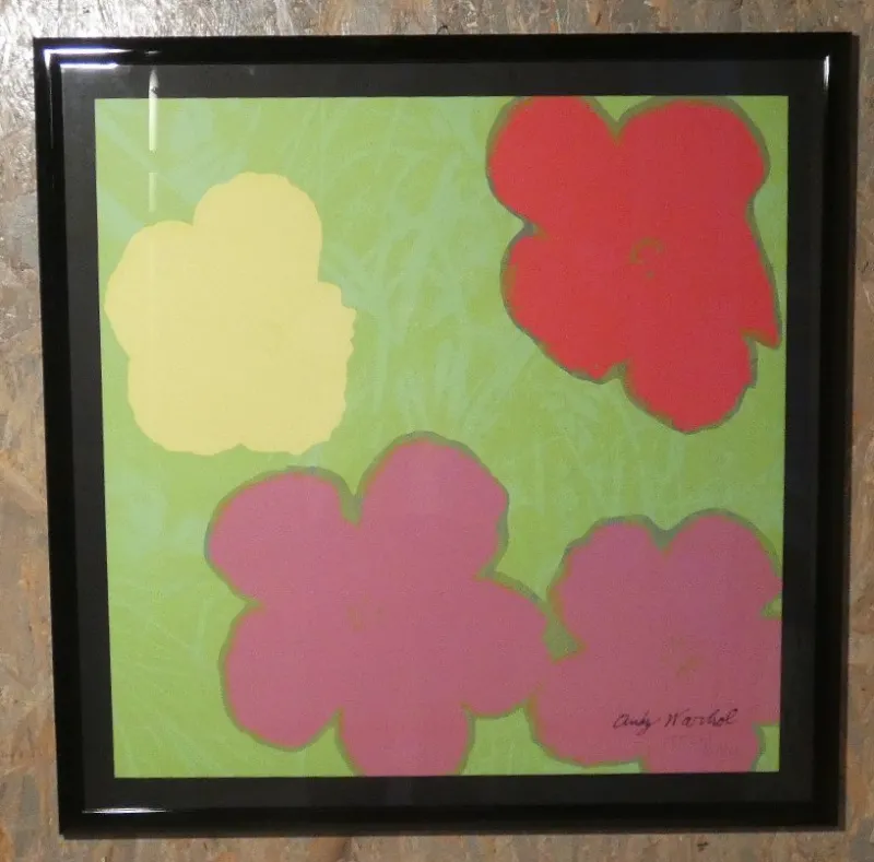 Pamono Andy Warhol for C.M.O.A., Flowers, Numbered 1534/2400, Pittsburgh, 1964, Lithograph, Framed> Mid-Century