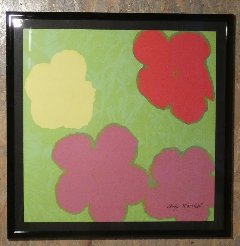 Pamono Andy Warhol for C.M.O.A., Flowers, Numbered 1534/2400, Pittsburgh, 1964, Lithograph, Framed> Mid-Century