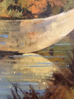 Outlet Pamono Angiolo Volpe, Livorno Retoni Sull Arnaccio, Oil on Canvas, Framed