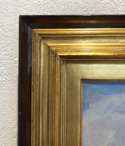 Outlet Pamono Angiolo Volpe, Livorno Retoni Sull Arnaccio, Oil on Canvas, Framed