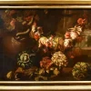 Pamono Aniello Ascione, Still Life with Flowers & Fruit, 1690, Oil on Canvas, Framed> Old Masters