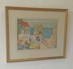 Pamono Anna Weingrün-Lieblich, Tiberias, 20th Century, Watercolor><noscript><img width=