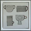 Pamono Annemarie Derrick, Limited Cups Mini Still Life, 2020s, Acrylic Painting, Framed