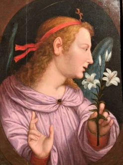 Online Pamono Announcing Angel, 1520s, Oil on Panel