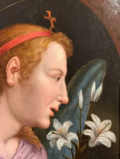 Online Pamono Announcing Angel, 1520s, Oil on Panel
