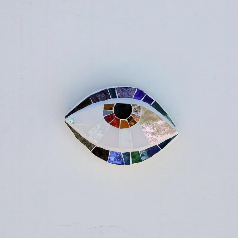 Best Pamono Anti Evil Eye Mosaic #30 Wall Sculpture by Ruth Minola Scheibler
