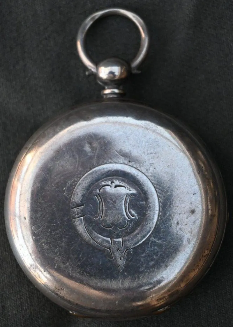 Pamono Antiqe Prince of Wales Silver Pocket Watch from J. W. Benson, 19th Century