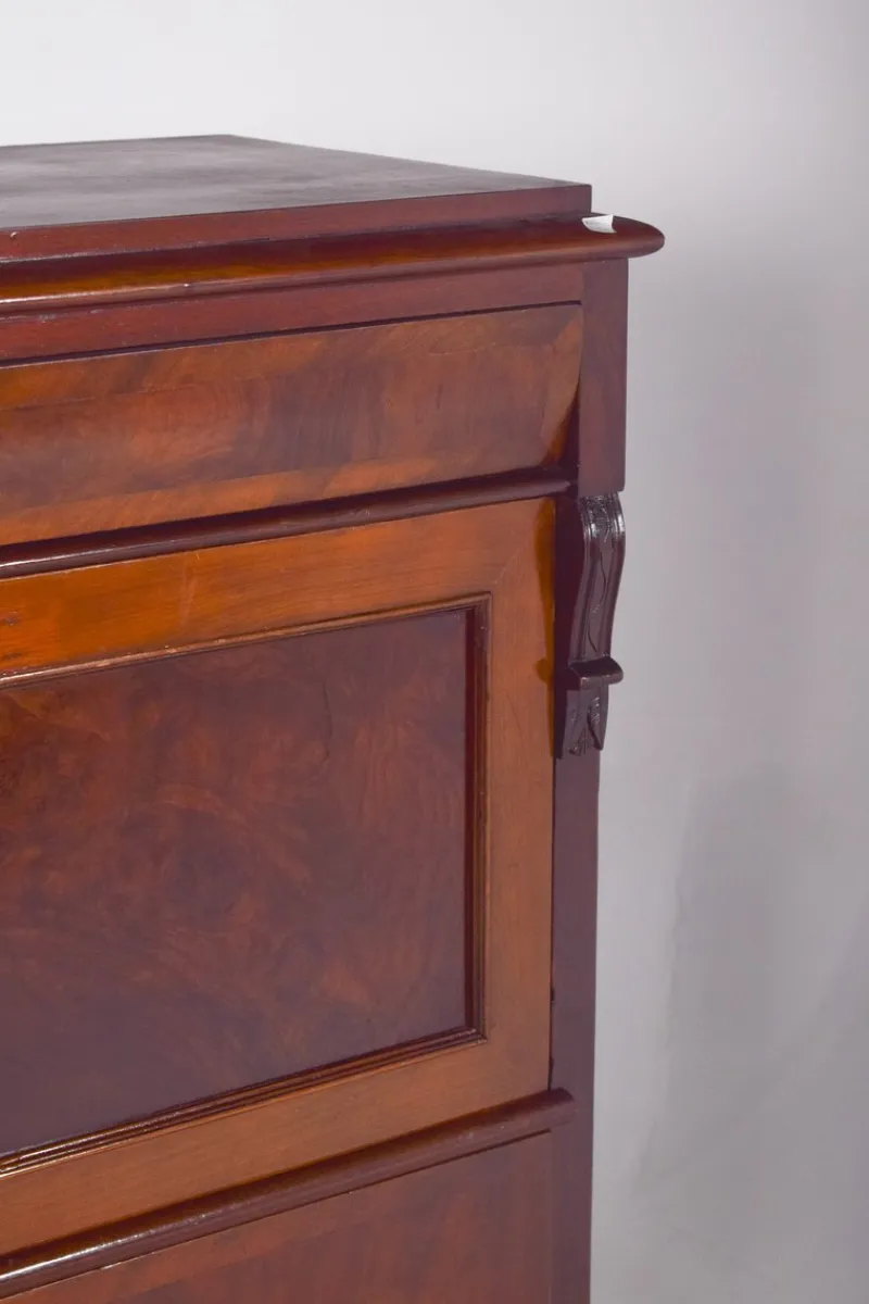 Pamono Antique Abattant Cabinet with Large Drawers, 1890s> Secretaires