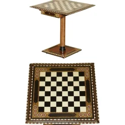 Online Pamono Antique Anglo Indian Chess Board Games Table, 1920s