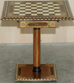 Online Pamono Antique Anglo Indian Chess Board Games Table, 1920s