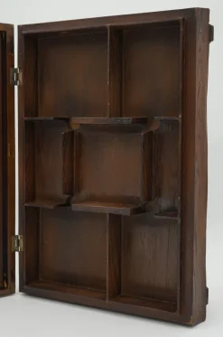 Pamono Antique Anglo-Dutch Willem II Cigar Shop Counter Display Cabinet in Glazed Oak><noscript><img width=