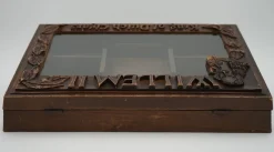 Pamono Antique Anglo-Dutch Willem II Cigar Shop Counter Display Cabinet in Glazed Oak><noscript><img width=