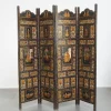 Pamono Antique Anglo-Indian Hand-Painted Wooden Room Divider, 1800s> Room Dividers & Screens
