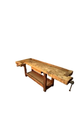 Hot Pamono Antique Apple Wood Carpenters Table, 1800s
