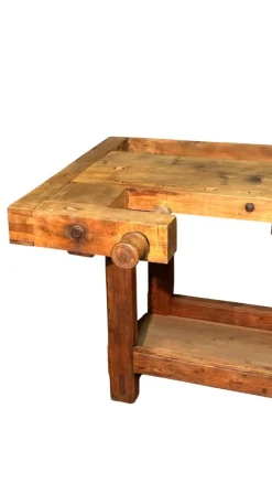 Hot Pamono Antique Apple Wood Carpenters Table, 1800s