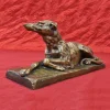 Pamono Antique Art Deco Sculpture, Little Greyhound Dog, 20th-Century, Bronze> Art Deco