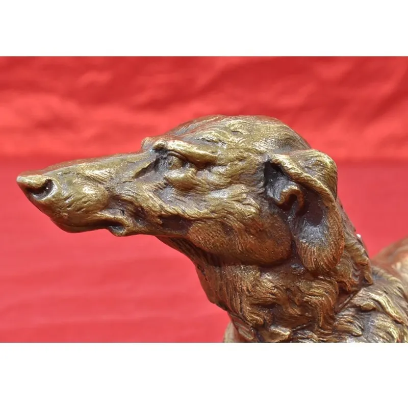 Pamono Antique Art Deco Sculpture, Little Greyhound Dog, 20th-Century, Bronze> Art Deco