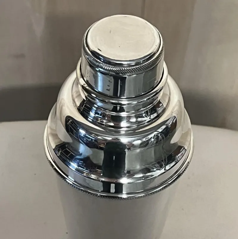 Pamono Antique Art Deco Silver Plated Cocktail Shaker from Asprey & Co London, 1920s> Dinnerware Accessories