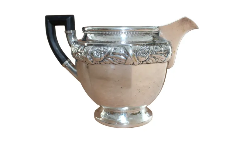 Pamono Antique Art Deco Silver Tea Service by Laurits Berth, Set of 4> Coffee & Tea Service
