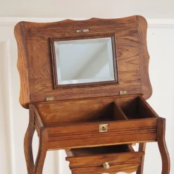 Pamono Antique Art Nouveau Dressing Table with Mirror and Drawer><noscript><img width=