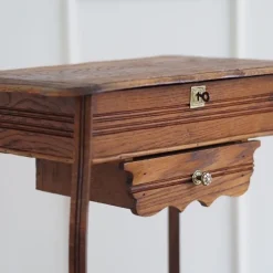 Pamono Antique Art Nouveau Dressing Table with Mirror and Drawer><noscript><img width=