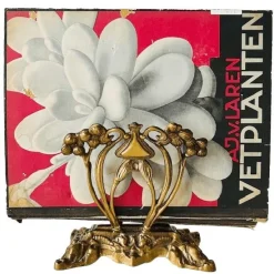 Pamono Antique Art Nouveau Magazine Rack in Brass, 1900s> Magazine Racks