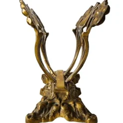 Pamono Antique Art Nouveau Magazine Rack in Brass, 1900s><noscript><img width=
