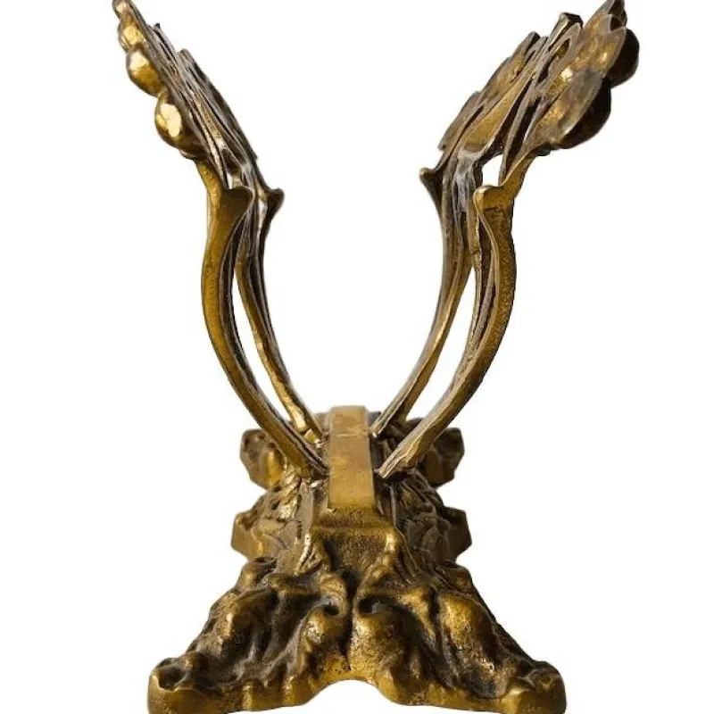 Pamono Antique Art Nouveau Magazine Rack in Brass, 1900s> Magazine Racks