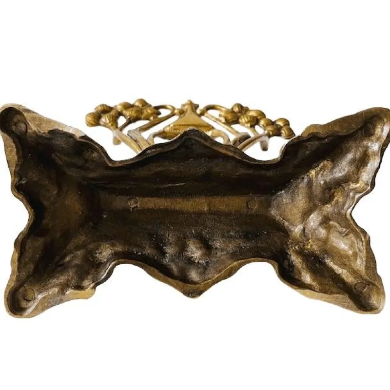 Pamono Antique Art Nouveau Magazine Rack in Brass, 1900s> Magazine Racks