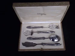 Hot Pamono Antique Art Nouveau Pewter & Silver Cutlery Set from Josselin, Set of 5