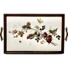 Online Pamono Antique Art Nouveau Tray with Tile Panel and Floral Decoration, 1905s