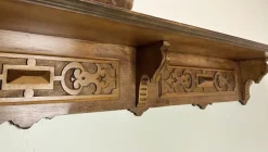 Pamono Antique Art Nouveau Wall Shelf in Carved Hard Wood, 1900s><noscript><img width=
