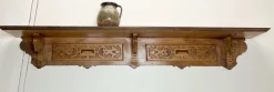 Pamono Antique Art Nouveau Wall Shelf in Carved Hard Wood, 1900s><noscript><img width=