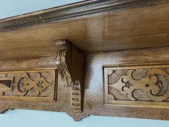 Pamono Antique Art Nouveau Wall Shelf in Carved Hard Wood, 1900s><noscript><img width=