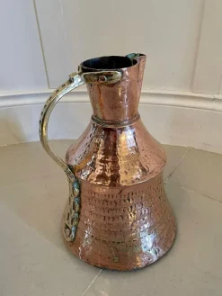 Pamono Antique Arts & Crafts Copper and Brass Milk Jug><noscript><img width=