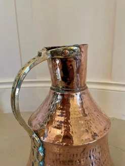 Pamono Antique Arts & Crafts Copper and Brass Milk Jug><noscript><img width=