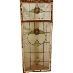 Sale Pamono Antique Arts and Crafts Stained Glass Window, 1900