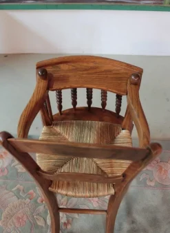 New Pamono Antique Ash Wood Children's High Chair