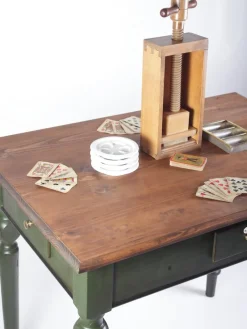 Best Pamono Antique Austrian Folk Card Table, 1900s
