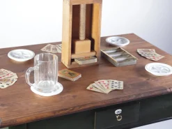 Best Pamono Antique Austrian Folk Card Table, 1900s