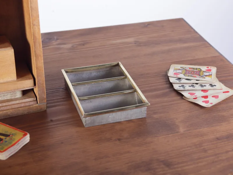 Best Pamono Antique Austrian Folk Card Table, 1900s