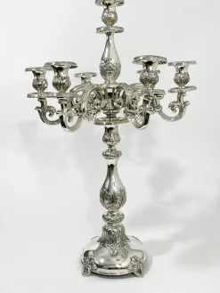 Outlet Pamono Antique Austro-Hungarian Empire Silver Candelabras, Set of 2