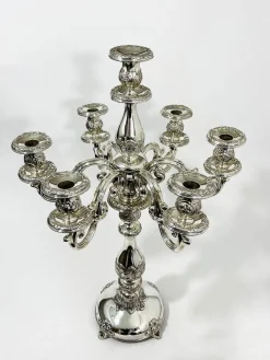 Outlet Pamono Antique Austro-Hungarian Empire Silver Candelabras, Set of 2