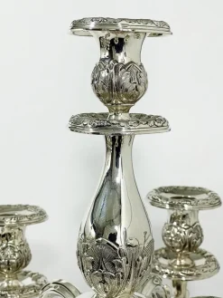 Outlet Pamono Antique Austro-Hungarian Empire Silver Candelabras, Set of 2