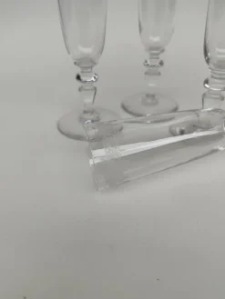 Pamono Antique Baccarat Crystal Champagne Flutes, 1890s, Set of 4