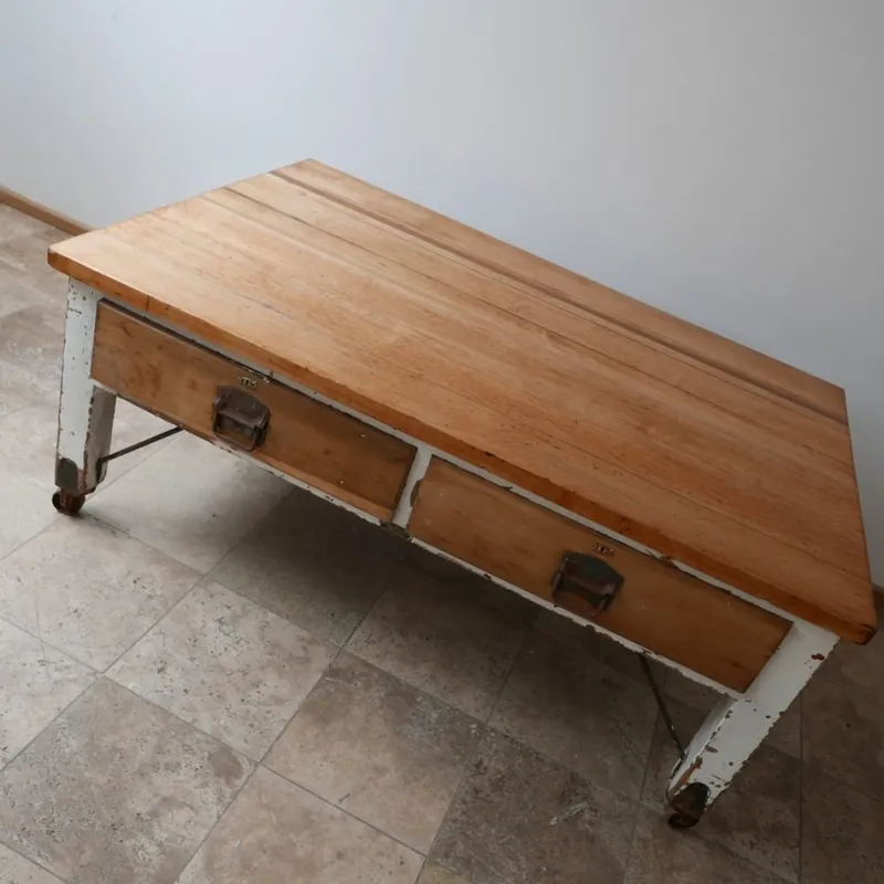 Pamono Antique Bakers Prep Table in Wood> Worktables & Workbenches